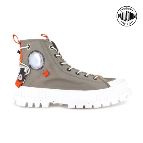 Dámské Boty Palladium Pallashock Mid Ticket To Earth Olivy Zelené | CZ OAJ-73D